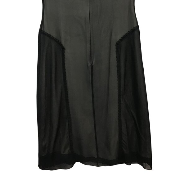 Tabitha XS Black Sheer V-Neck Sleeveless 100% Silk Dress Elegant Anthropologie - Picture 9 of 11